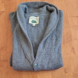 O'Hanlon Mills Vintage Gray Pierson Shawl Neck Cardigan